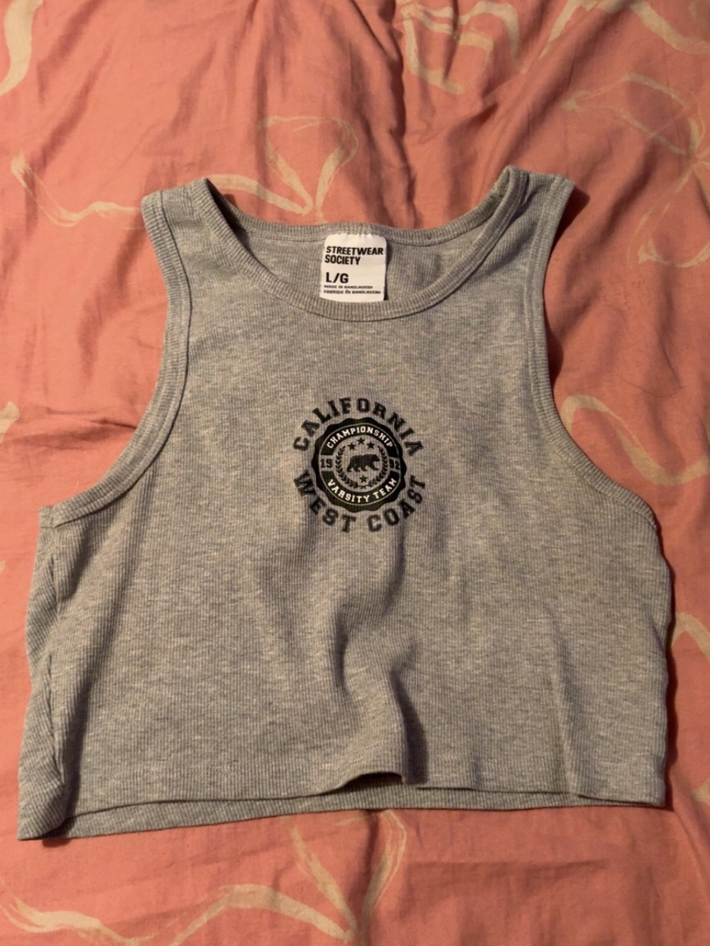 grey cami tank top